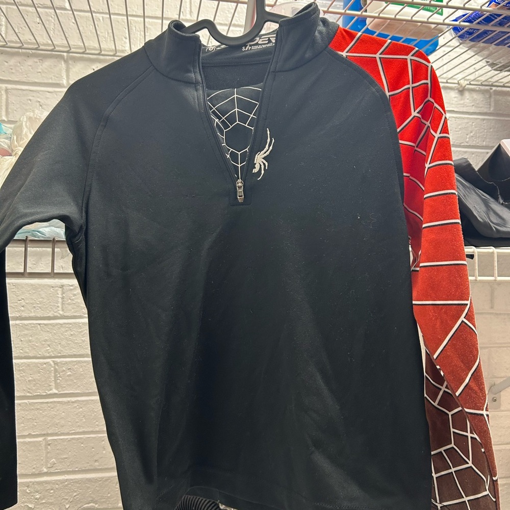 Spyder collar shirt half zip sweater